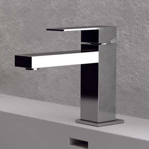 washbasin mixer tap / chrome-plated brass / bathroom / 1-hole