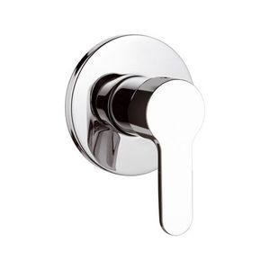 shower mixer tap / wall-mounted / built-in / chromed metal