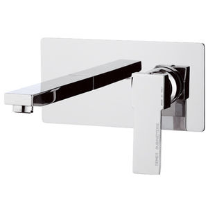 washbasin mixer tap / for bathtubs / wall-mounted / chromed metal