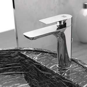 washbasin mixer tap / chromed metal / bathroom / 1-hole
