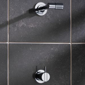 shower mixer tap / built-in / metal / bathroom