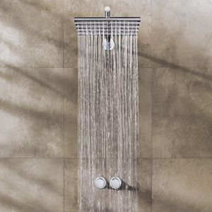 shower mixer tap / built-in / brass / stainless steel