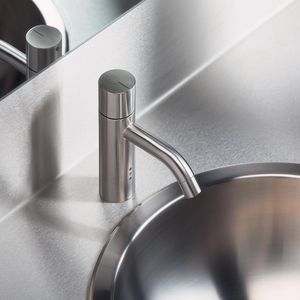 washbasin mixer tap / brass / stainless steel / electronic