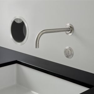 washbasin mixer tap / built-in / brass / stainless steel