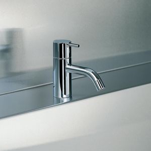 washbasin mixer tap / stainless steel / brass / for bathrooms