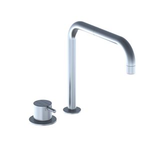 washbasin mixer tap / stainless steel / brass / for bathrooms