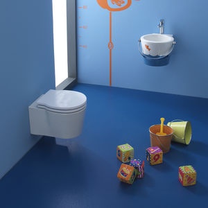 wall-hung toilet / ceramic / child's