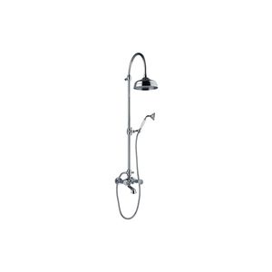 wall-mounted shower set / contemporary / with fixed-column shower head