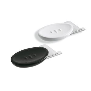 wall-mounted soap dish / ceramic