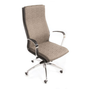 contemporary office armchair / fabric / chrome / polyurethane