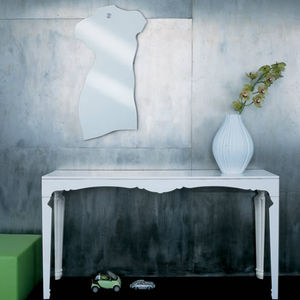 wall-mounted mirror / contemporary / stainless steel