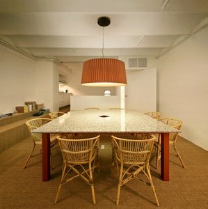 pendant lamp / contemporary / fabric / methacrylate