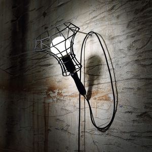 contemporary wall light / plastic / iron