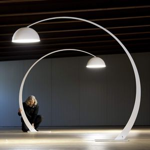 floor-standing lamp / original design / metal / arc