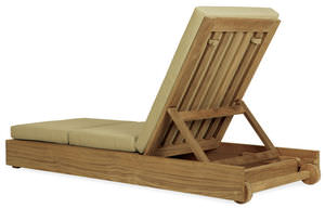 contemporary sun lounger / wooden / garden / adjustable backrest