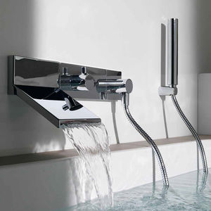 shower mixer tap / for bathtubs / built-in / chromed metal