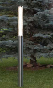 garden bollard light / contemporary / aluminum / stainless steel