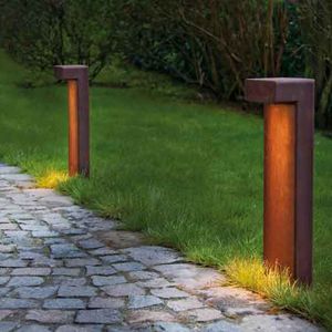 garden bollard light / contemporary / aluminum / steel