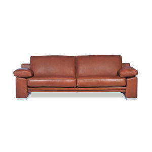 contemporary sofa / leather / for hotels / 2-person