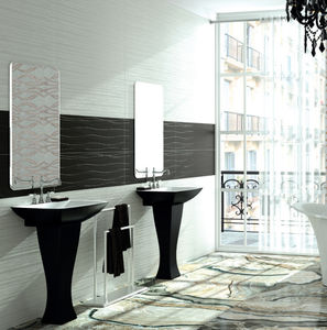indoor tile / wall / porcelain stoneware / striped