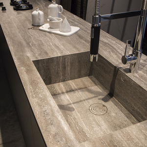 porcelain stoneware countertop / outdoor / heat-resistant / stain-proof