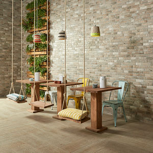 wall tile / porcelain stoneware / geometric pattern / textured