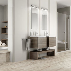 indoor tile / floor / porcelain stoneware / rectangular