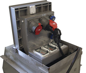 electrical distribution bollard / metal / retractable