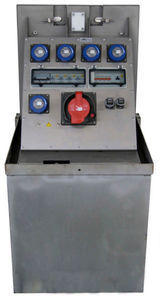 electrical distribution bollard / stainless steel / retractable