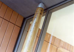 wooden pillar / glulam
