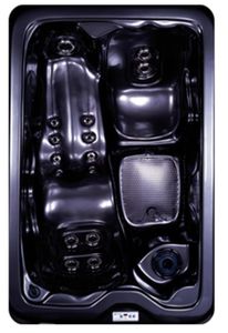 built-in hot tub / rectangular / 2-person