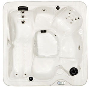 built-in hot tub / square / 5-seater