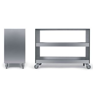 commercial service trolley / aluminum / laminate