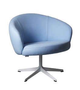 contemporary armchair / fabric / swivel / star base