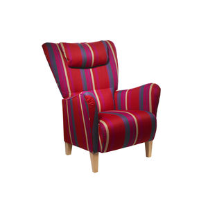 contemporary armchair / leather / with headrest / with footrest
