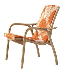 Scandinavian design armchair / beech / oak / fabric