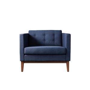 contemporary armchair / fabric / sled base