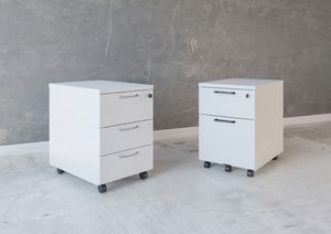 metal office unit / 3-drawer / 2-drawer / on casters