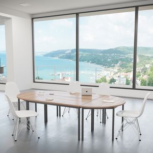 contemporary boardroom table / laminate / modular
