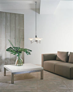 contemporary chandelier / glass / brass / chrome