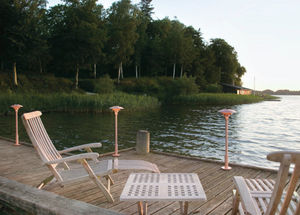urban bollard light / traditional / stainless steel / glass