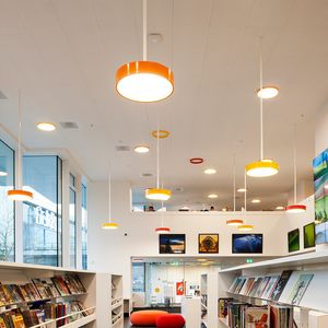 pendant lamp / contemporary / aluminum / glass