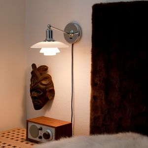 contemporary wall light / glass / aluminum / brass