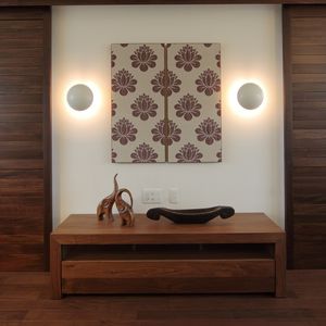 contemporary wall light / steel / round / IP20