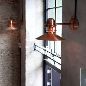 contemporary wall light / outdoor / glass / aluminum