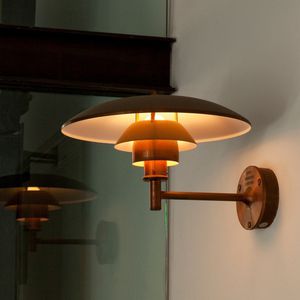 contemporary wall light / outdoor / brass / copper