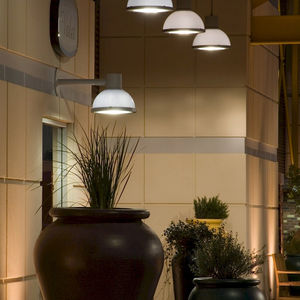 contemporary wall light / outdoor / glass / aluminum