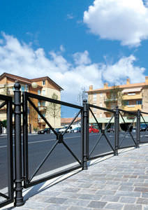 protective barrier / fixed / steel / for public spaces