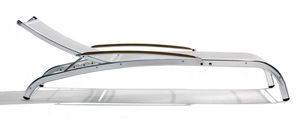 contemporary chaise longue / metal / indoor / garden