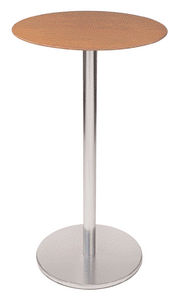 contemporary high bar table / teak / round